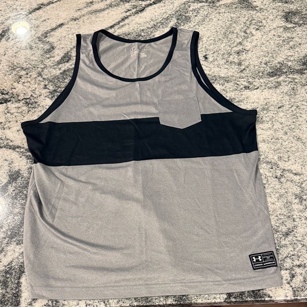 Under Armour Black and Gray Tank Top